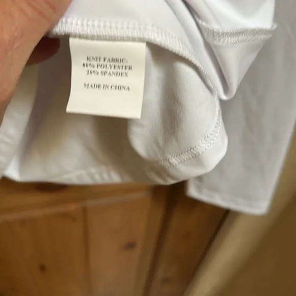 NWT Straight Down White Quarter-Zip Pullover - Picture 8 of 9